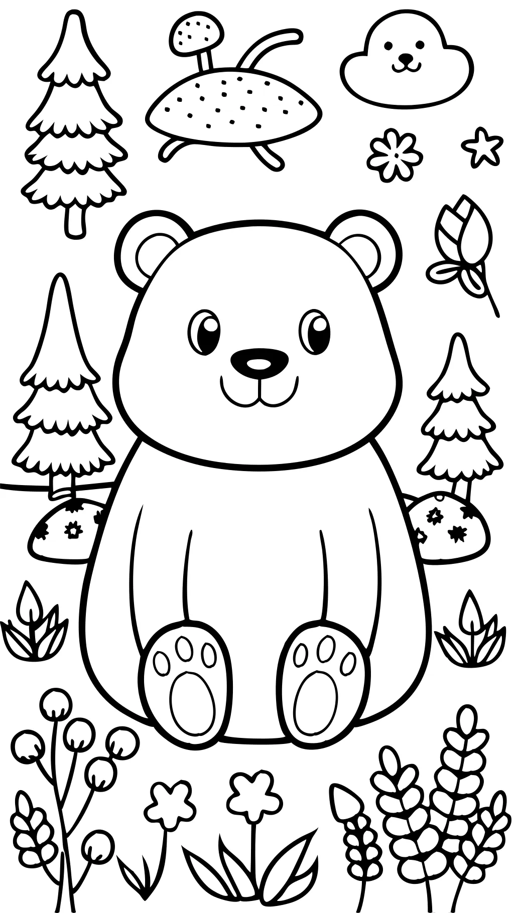 cute bear coloring pages